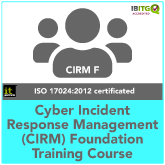 Cyber incident response management (CIRM) training course